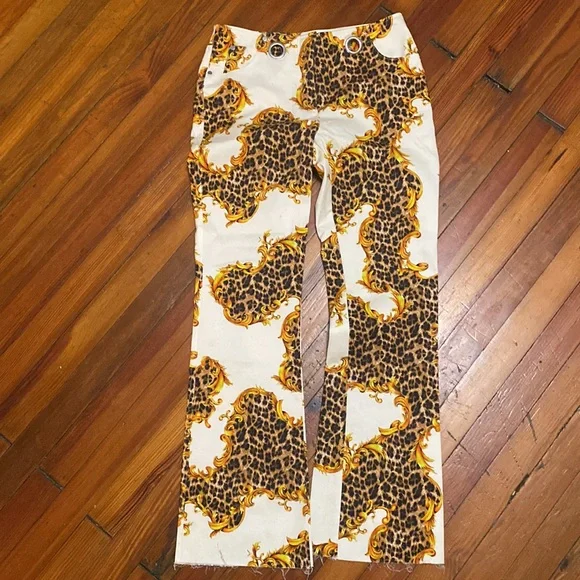 NWT! MIAOU x Urban Outfitters Animal Print Cropped Morgan Pant- Sz Small - Picture 5 of 7